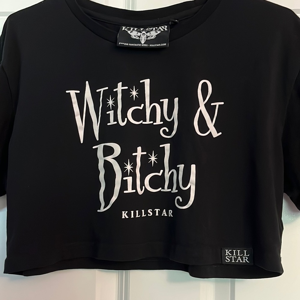 KILLSTAR🧿WITCHY&BITCHY👁️‍🗨️🌚 SHORT CROP TOP!🪬XS